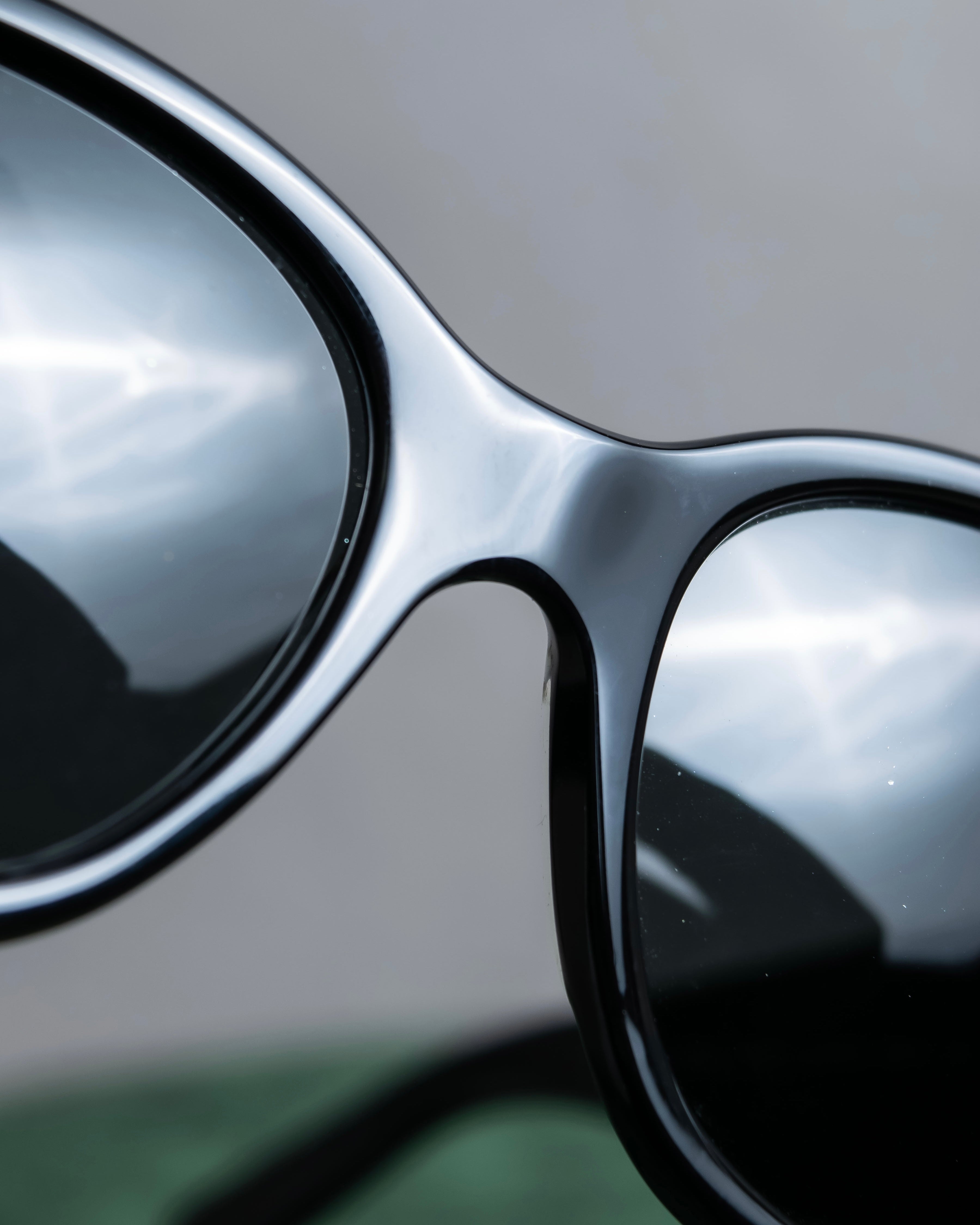 "CHANEL" Rhinestone &amp; Coco mark engraved black lens sunglasses