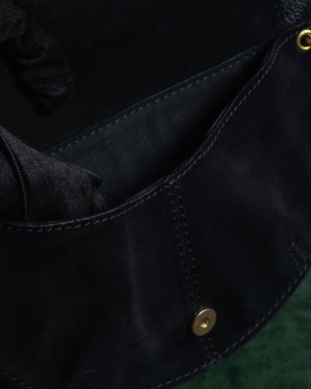 "See by Chloé" Half-moon grommet-detail suede shoulder bag