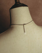 "Christian Dior" 80's-90's Rhinestone oval pendant necklace