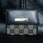 "GUCCI" GG pattern leather compact wallet