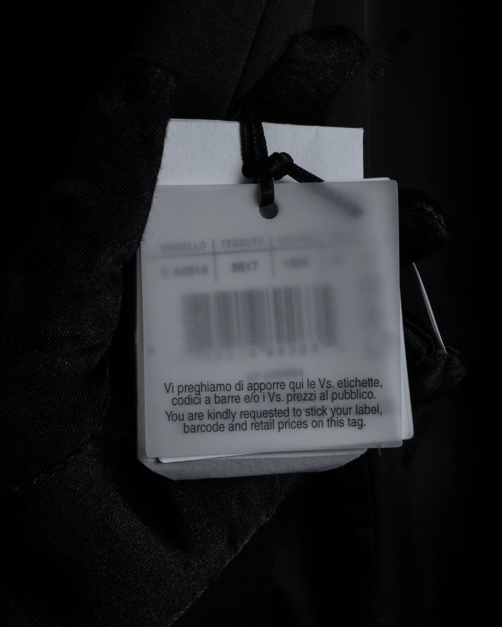 “MOSCHINO” Satin lapel double-breasted tuxedo jacket