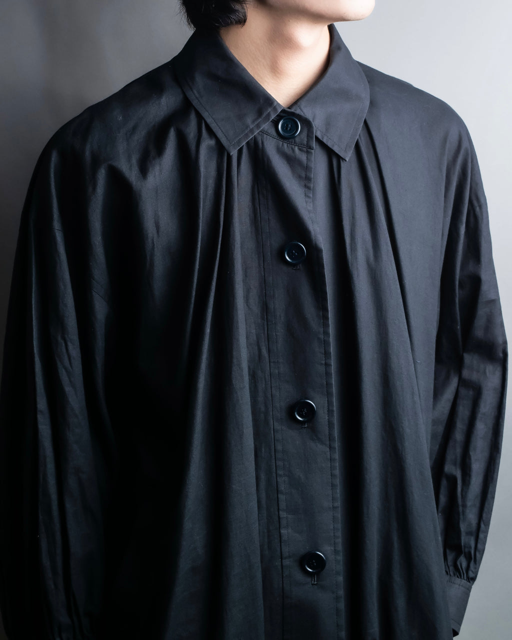 "YVES SAINT LAURENT" Black mode style shirt coat