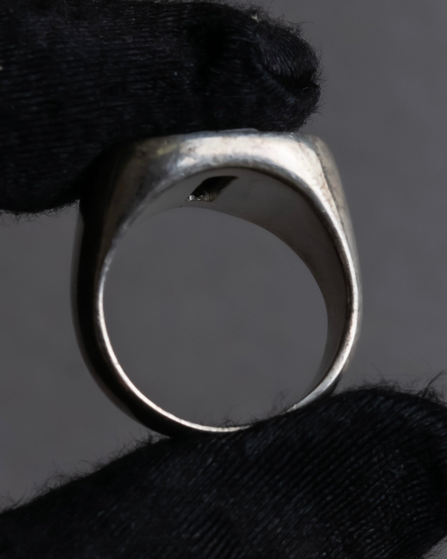 "MAISON MARGIELA" 18SS signet design silver ring