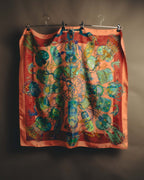 "GUCCI" Late 70's-early 90's oriental motif silk scarf