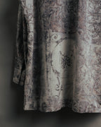 "Christian Dior" 80's-90's Draped rayon patterned shirt