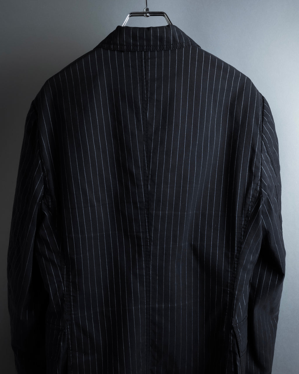 "Dolce & Gabbana" Collar switching design pinstripe pattern tailored jacket