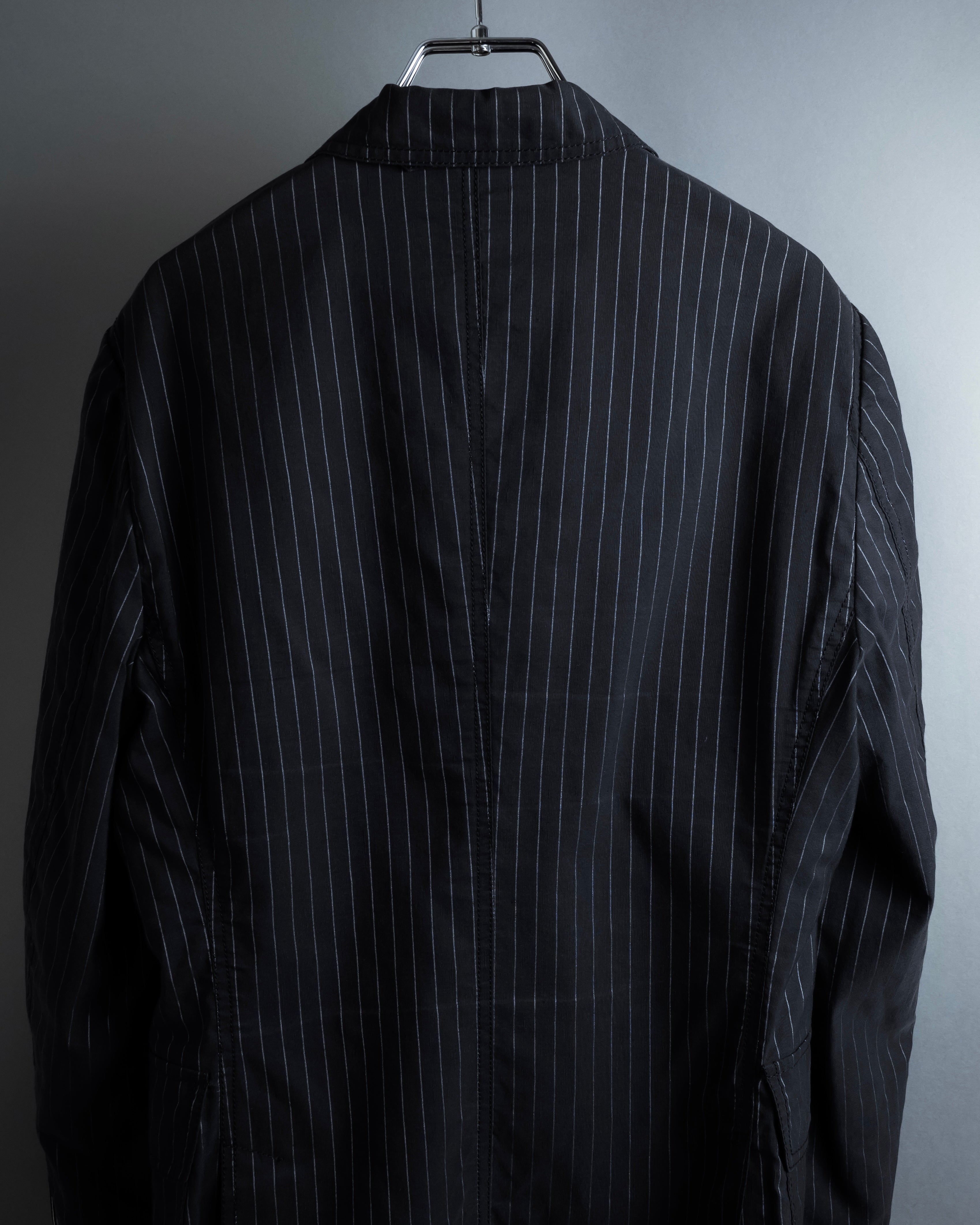 "Dolce & Gabbana" Collar switching design pinstripe pattern tailored jacket