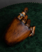 "GUCCI" Bamboo motif stone top silver ring