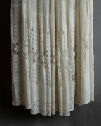 "YOHJI YAMAMOTO" 1992SS eyelet cutwork lace design long skirt