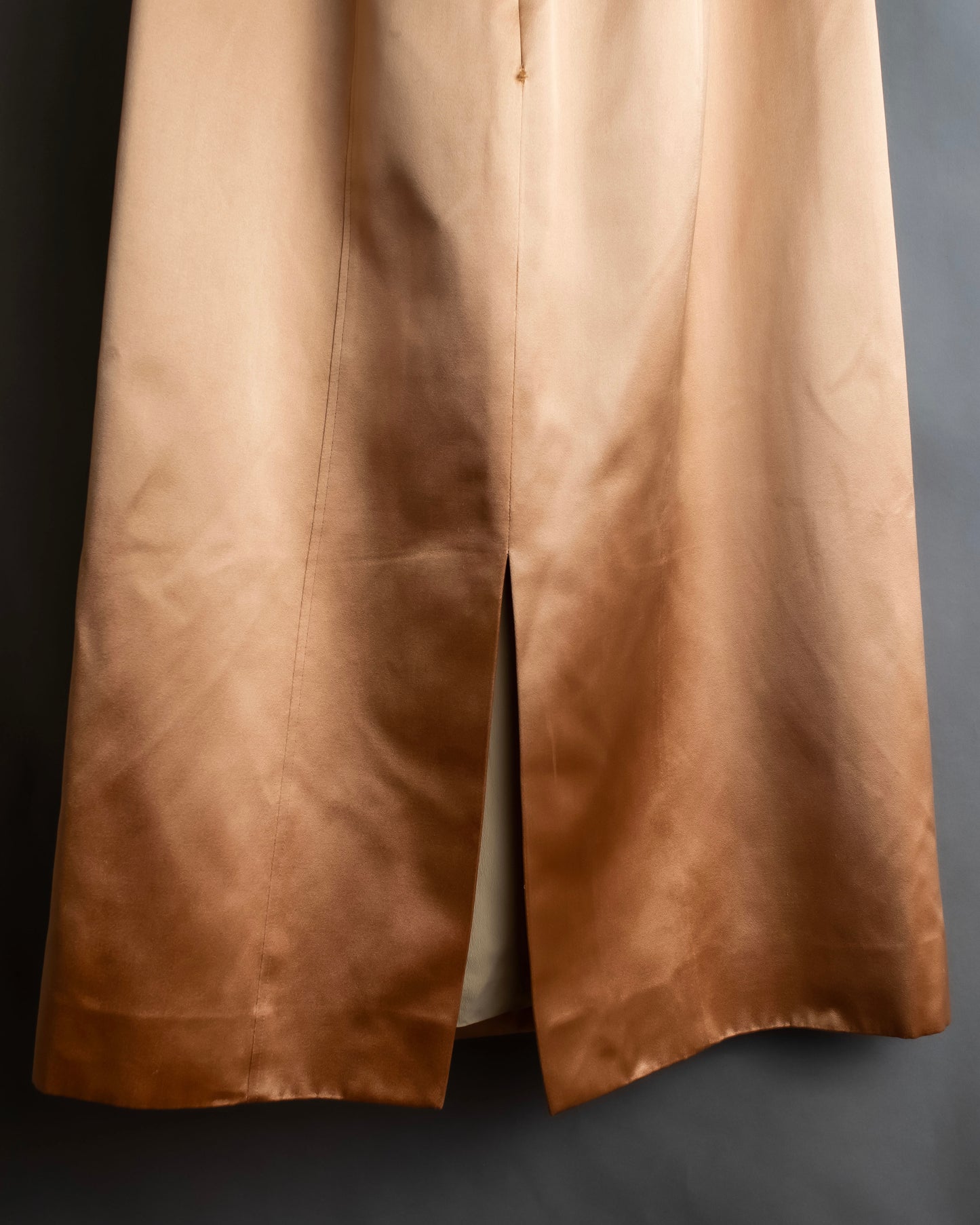 "GUCCI" 100% silk glossy cropped length skirt