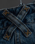 "Dolce & Gabbana" Gold zip detail distressed straight denim