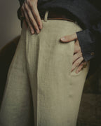 -SPECIAL- “HERMES” 80’s-90’s Herringbone linen suit set