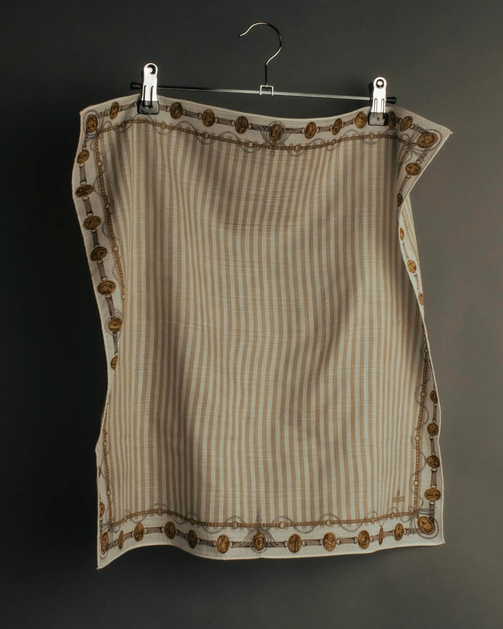 “FENDI” Late 80’s-90’s chain motif gauze scarf