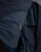 "BURBERRYS" Micro check pattern metal button blazer