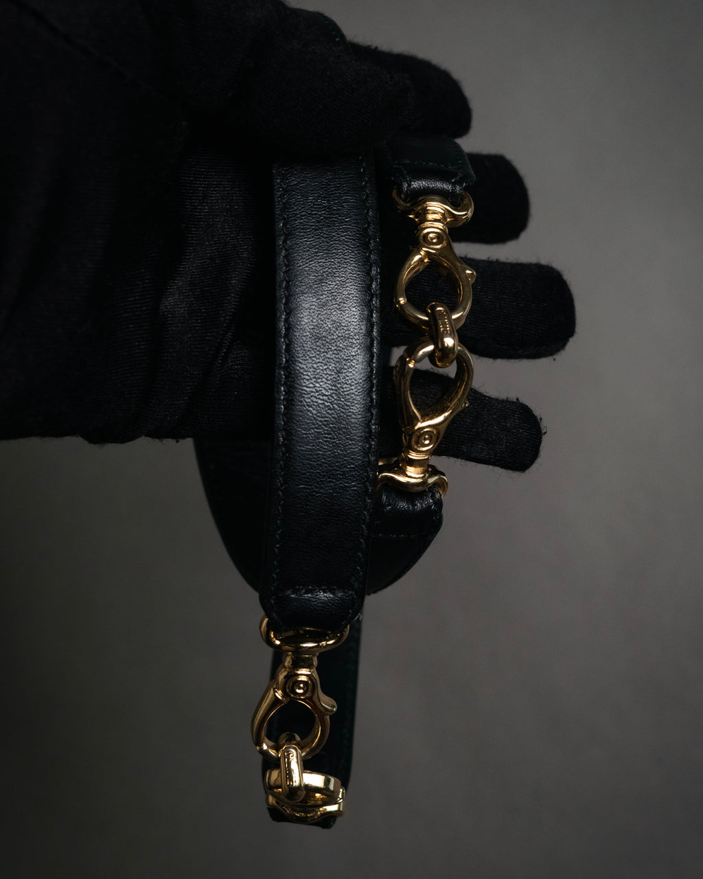“CELINE” 80’s–90’s Equestrian hardware leather belt