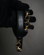 “CELINE” 80’s–90’s Equestrian hardware leather belt