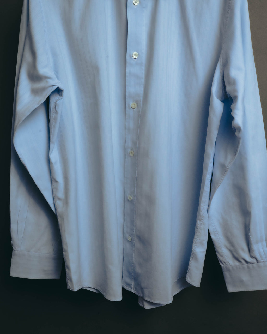 "Hermès" Vintage subtly woven cotton dress shirt