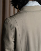 "CHANEL" Large lapel double breasted straight line coat