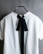 "N21 NUMERO VENTUNO" Back ribbon detail crew neck T-shirt