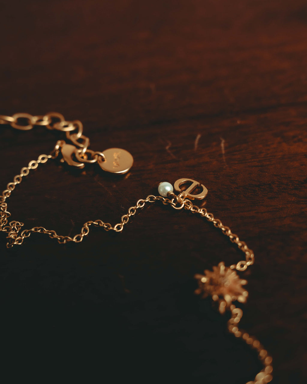 "Christian Dior" 2010's-20's Floral pearl necklace