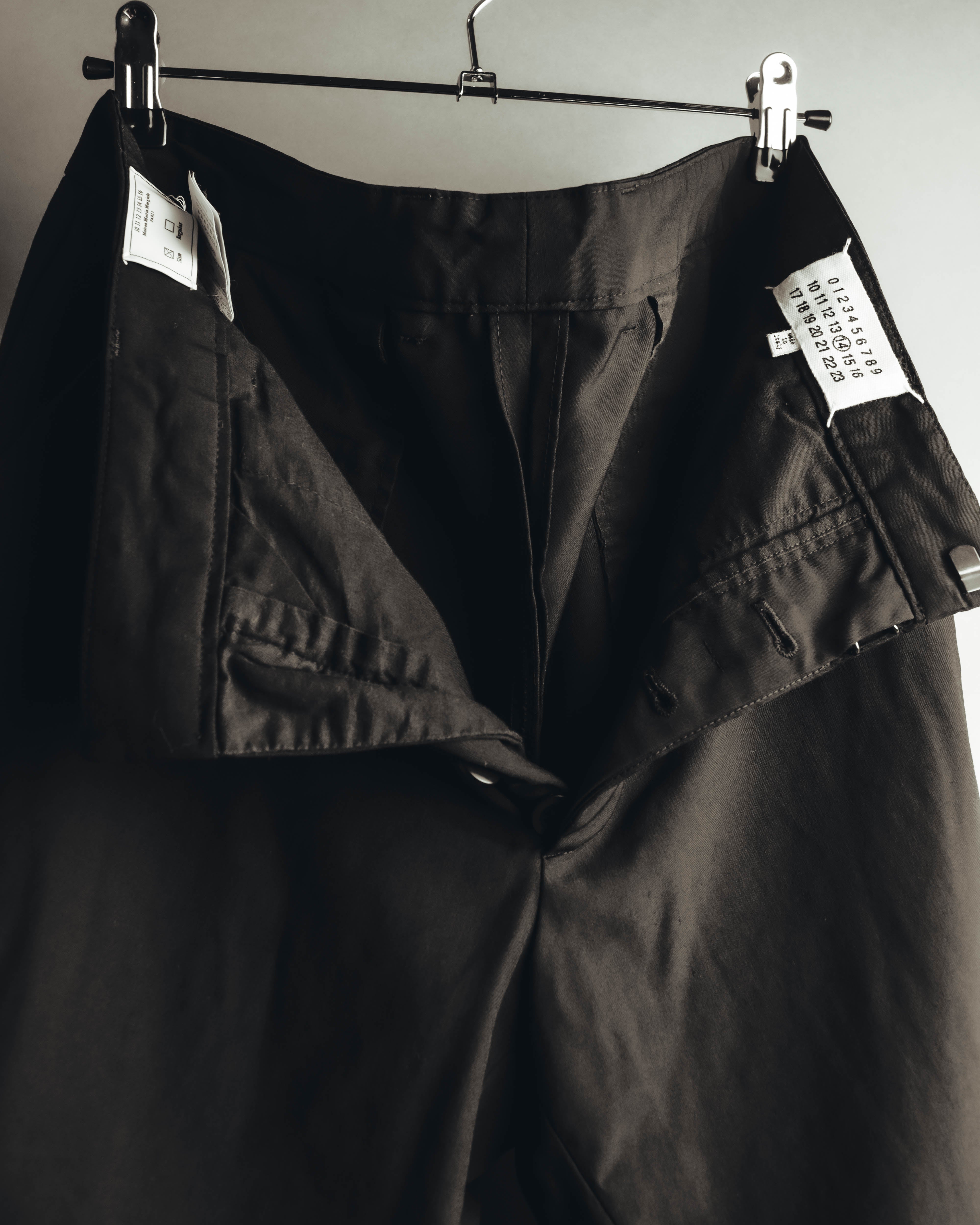 Martin Margiela 10スラックス ウール 46 黒 Maison Martin Margiela