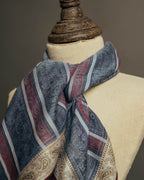 “Yves Saint Laurent” 90’s-00’s Paisley stripe cotton scarf