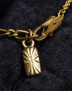 "YVES SAINT LAURENT" Triangle motif glass stone necklace