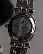 "VALENTINO ROLENTA" Green stone design square watch bracelet