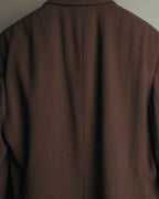 "Salvatore Ferragamo" 90's Shoe-motif gold button wool tailored jacket