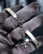 "Guy Laroche" Logo motif silver bracelet