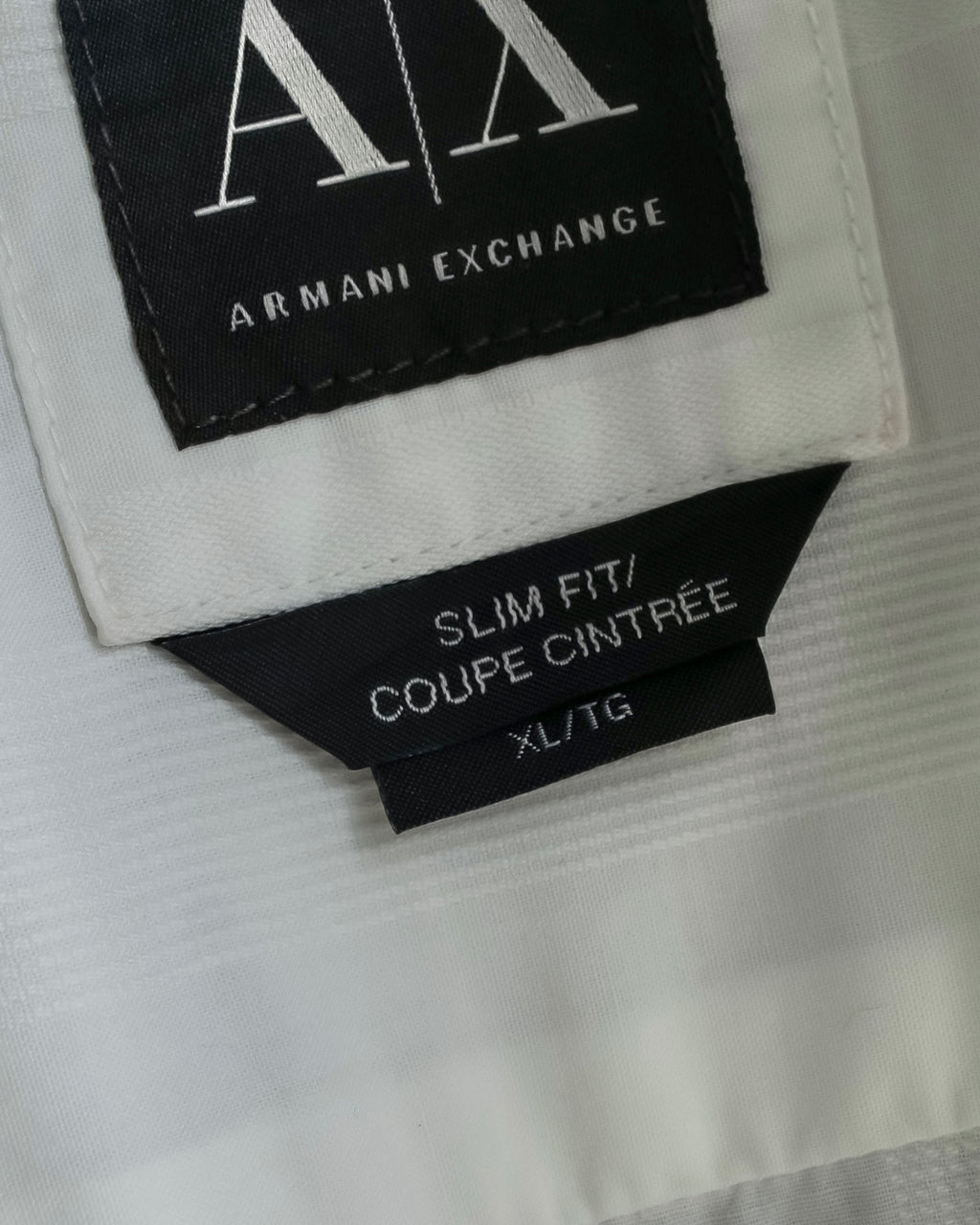 "ARMANI EXCHANGE" Different weave patterns cotton shirt