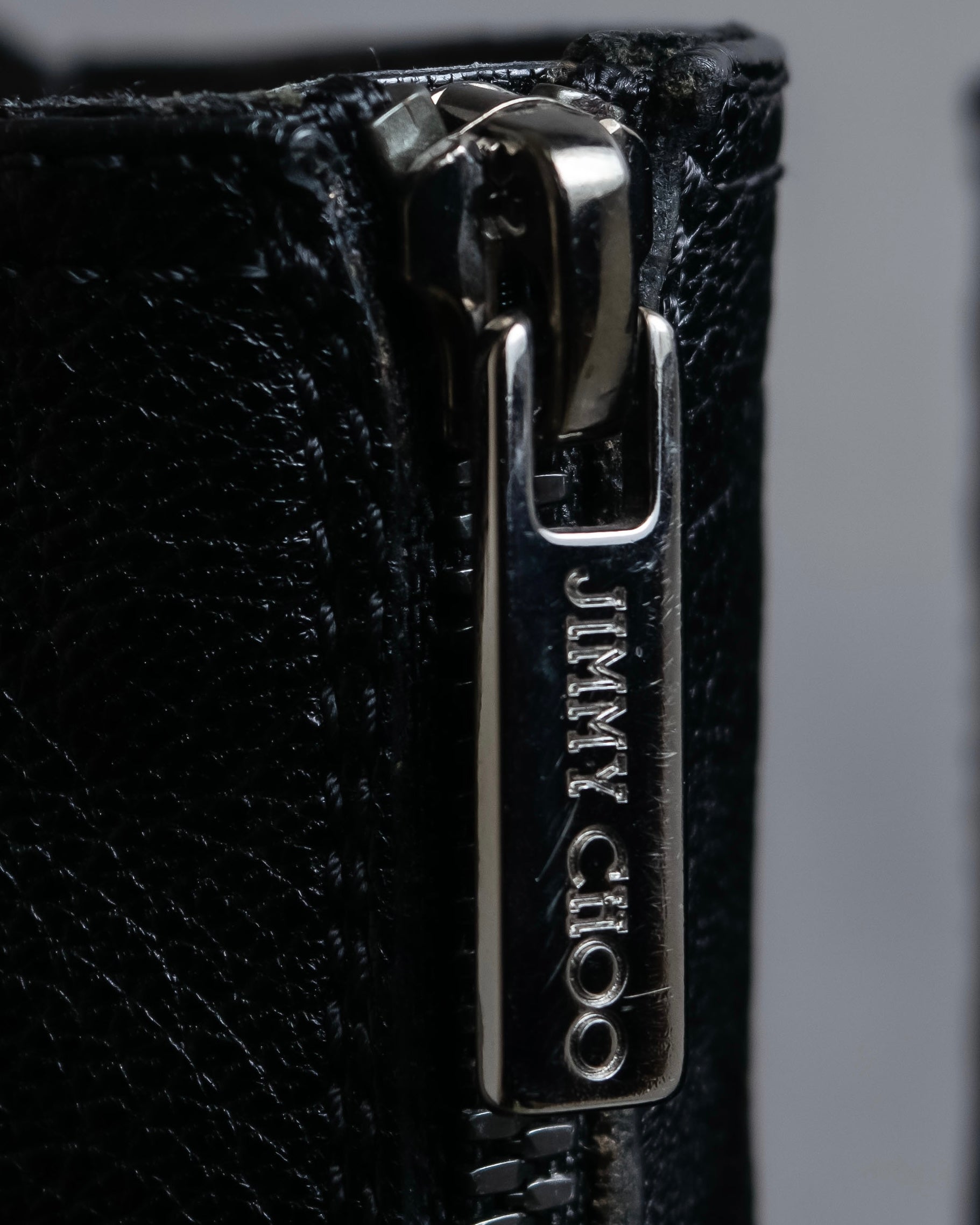 "Jimmy Choo" Bejeweled leather long boots