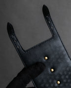 "Dior" Pearl＆gold stud design leather brace