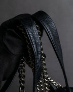 "GUCCI" Bamboo design combination chain shoulder leather bag