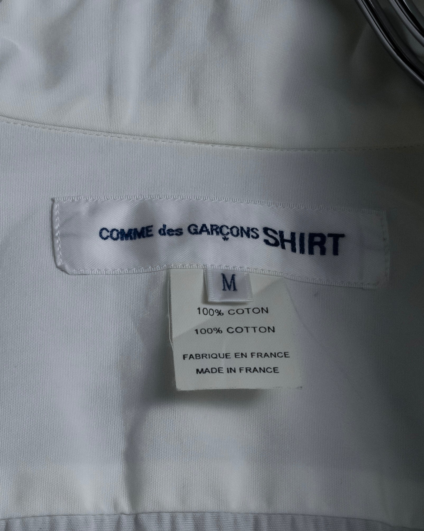 "COMME des GARCONS SHIRT" 01AW French cotton bowtie shirt