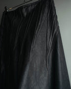 "JUNYA WATANABE COMME des GARÇONS" 00's Glossy raw hem flared long skirt