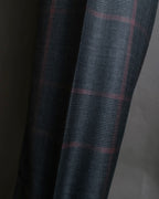 "GUCCI" Glen plaid wool wide tapered slacks