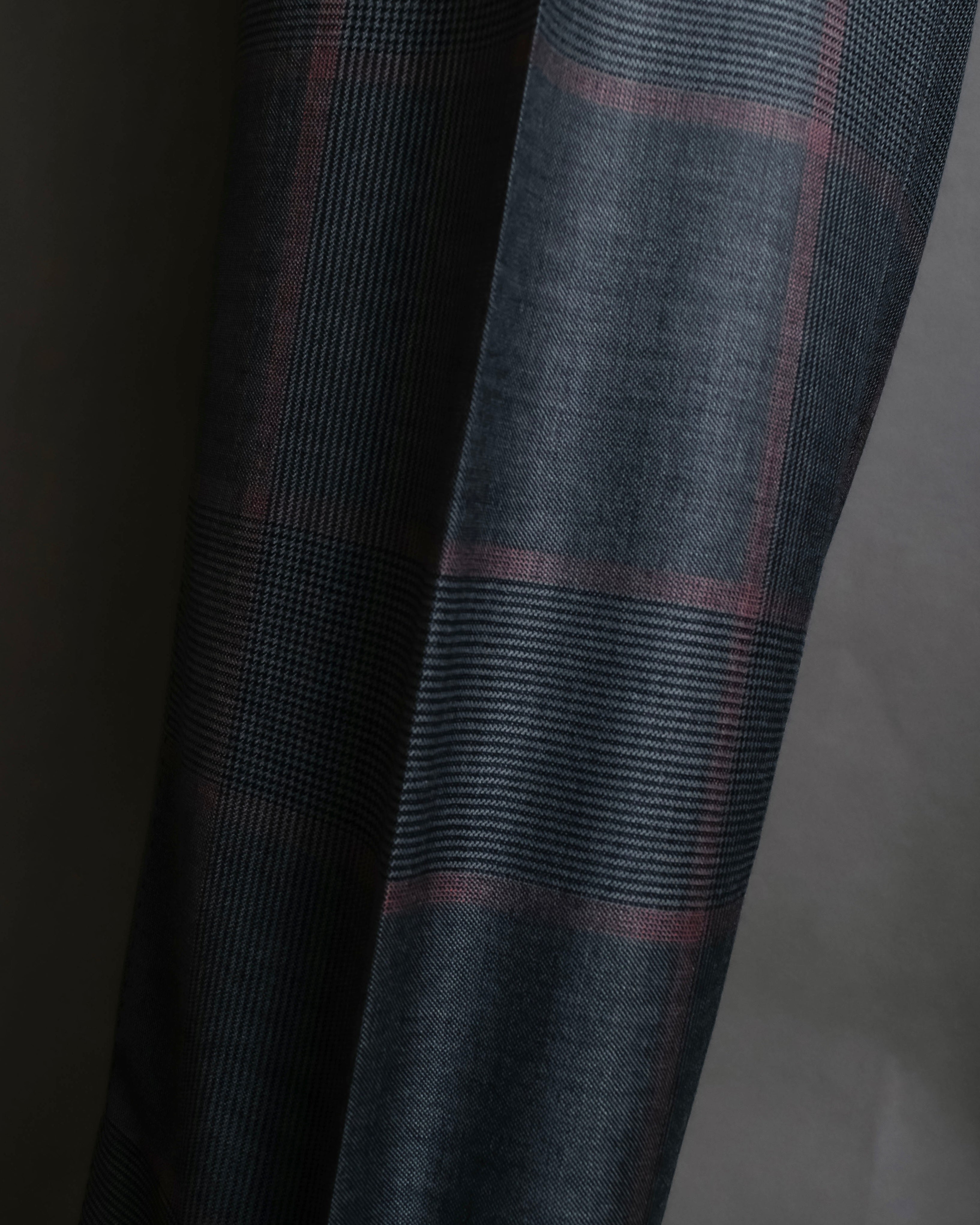 "GUCCI" Glen plaid wool wide tapered slacks