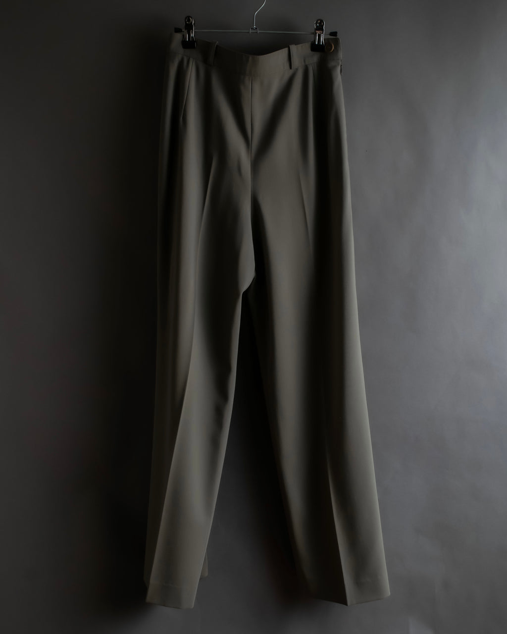 "HERMES" Margiela period silk wide straight slacks