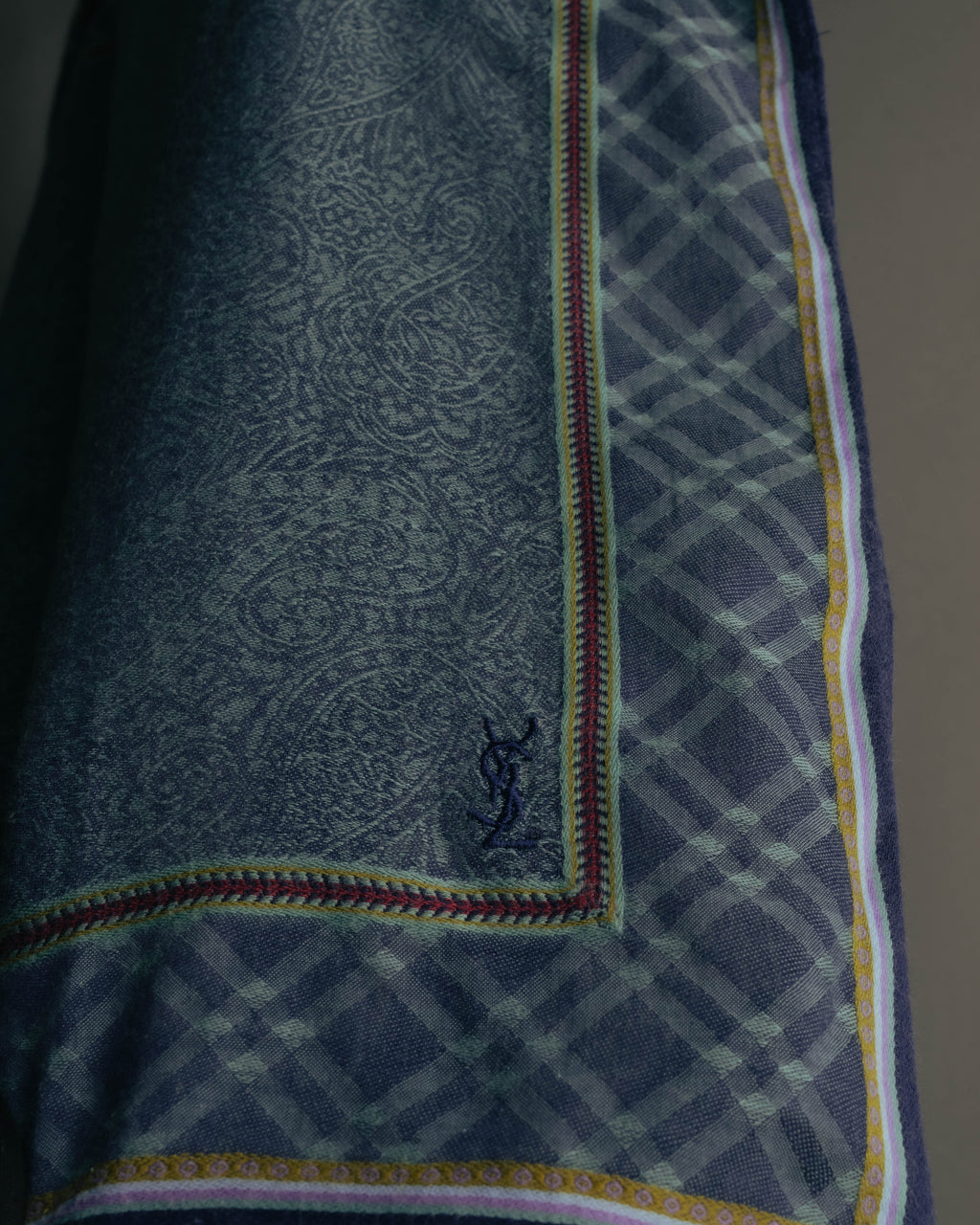 "Yves Saint Laurent" Paisley patterned scarf