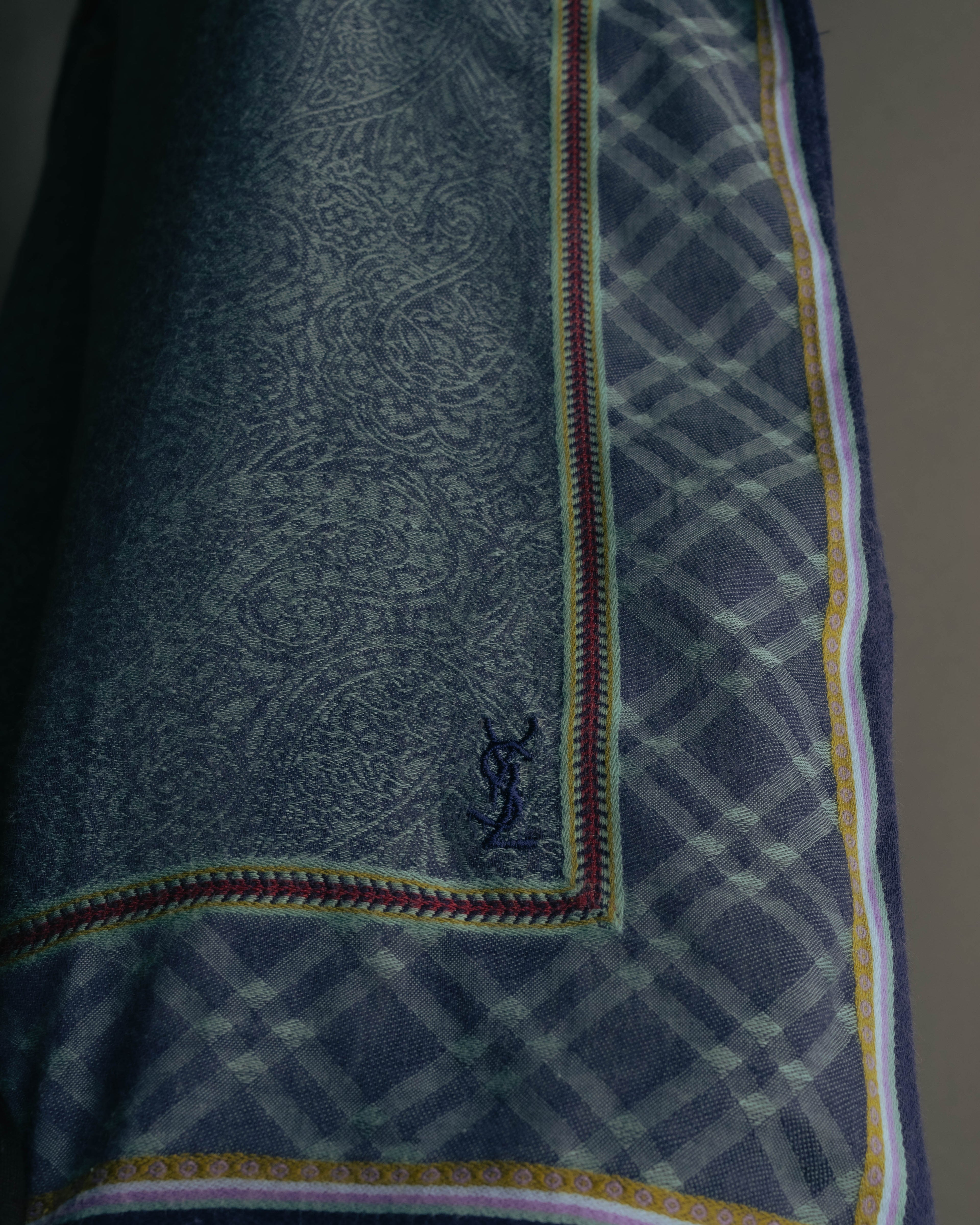 "Yves Saint Laurent" Paisley patterned scarf