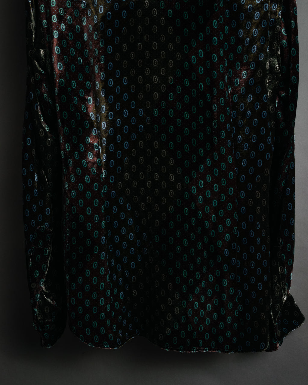 “DRIES VAN NOTEN” 2010’s Circle motif velvet shirt