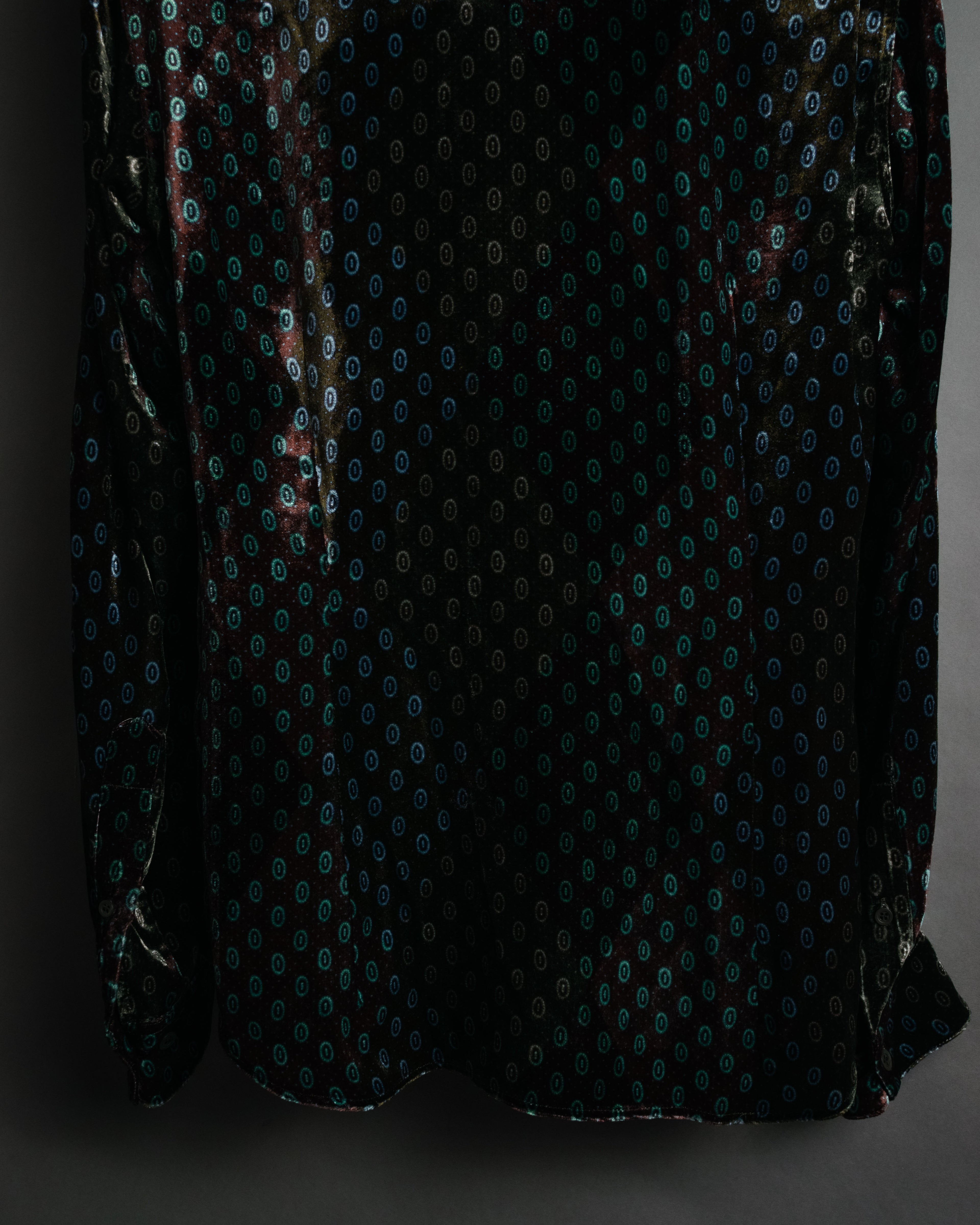 “DRIES VAN NOTEN” 2010’s Circle motif velvet shirt