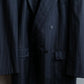 "YVES SAINT LAURENT" Peaked lapel double breasted tailored jacket ＆wide tapered slacks striped set up