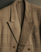 “Christian Dior MONSIEUR” 80’s-90’s Silk blend checked double breasted blazer