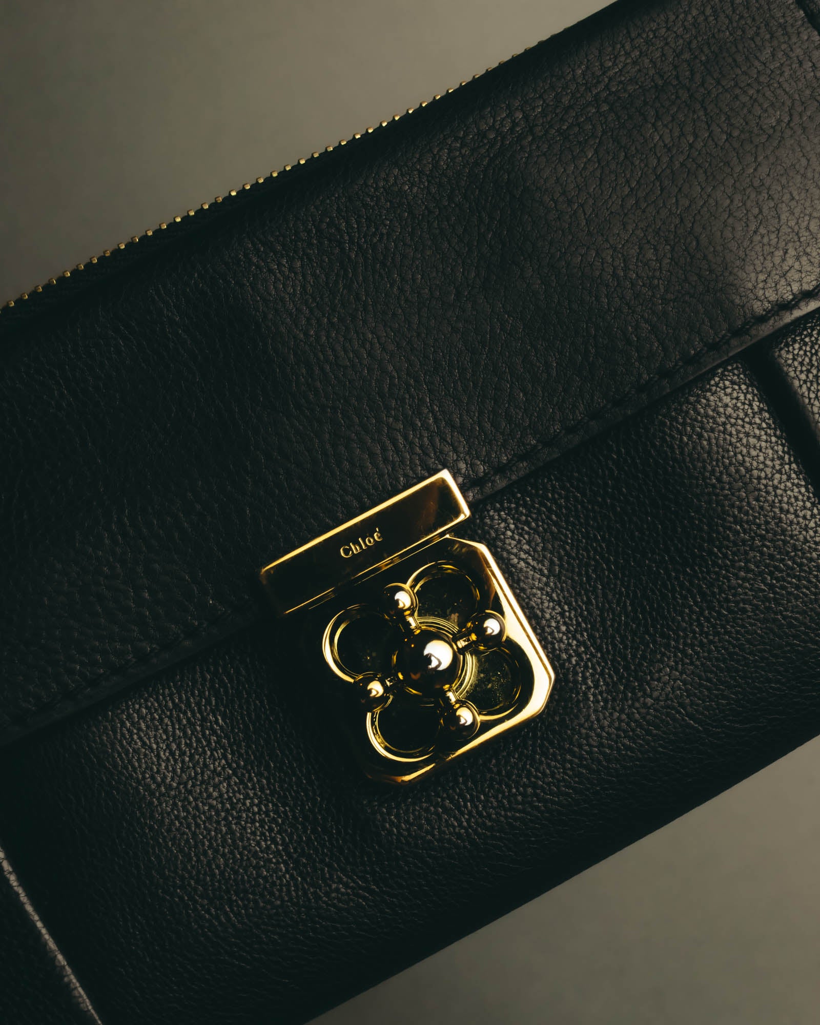"Chloé" 2010's Black leather long wallet