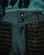 -REF process-
 Velour ruched bell bottoms