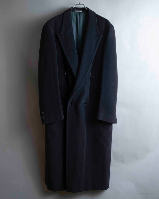 "EMPORIO ARMANI" Oversized peak lapel maxi length chester coat