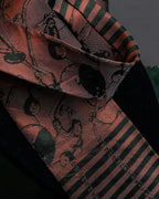 "JEAN PAUL GAULTIER HOMME" Drawing camouflage design silk neck tie