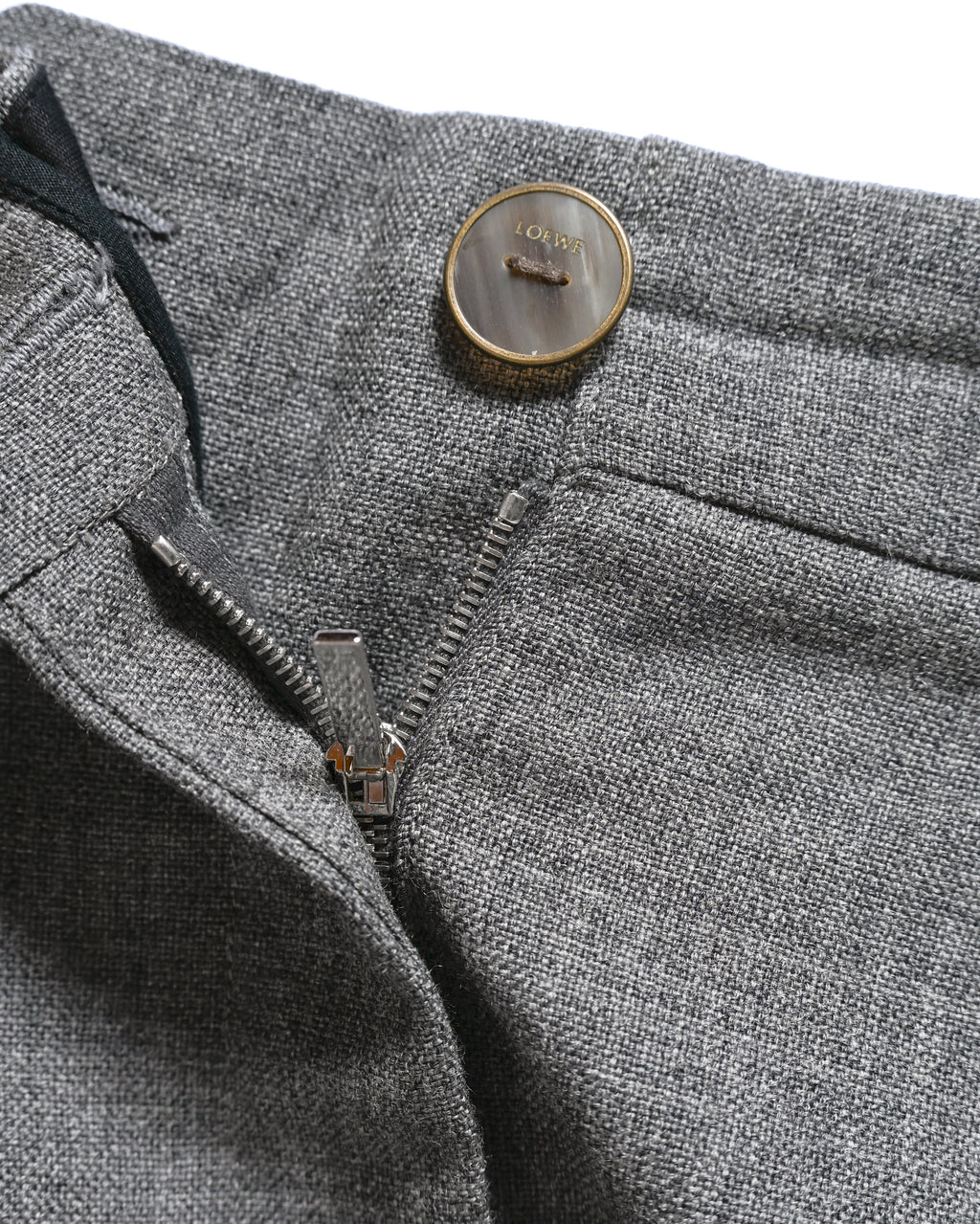 LOEWE/ 2019AW Two Tuck Wool Wide Shorts Gray